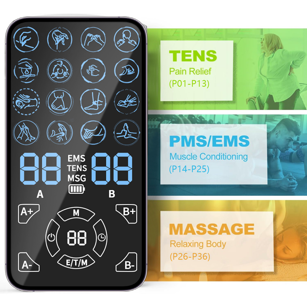 Tens Pain Relief Unit - TENS Unit EMS Pain Relief Massager