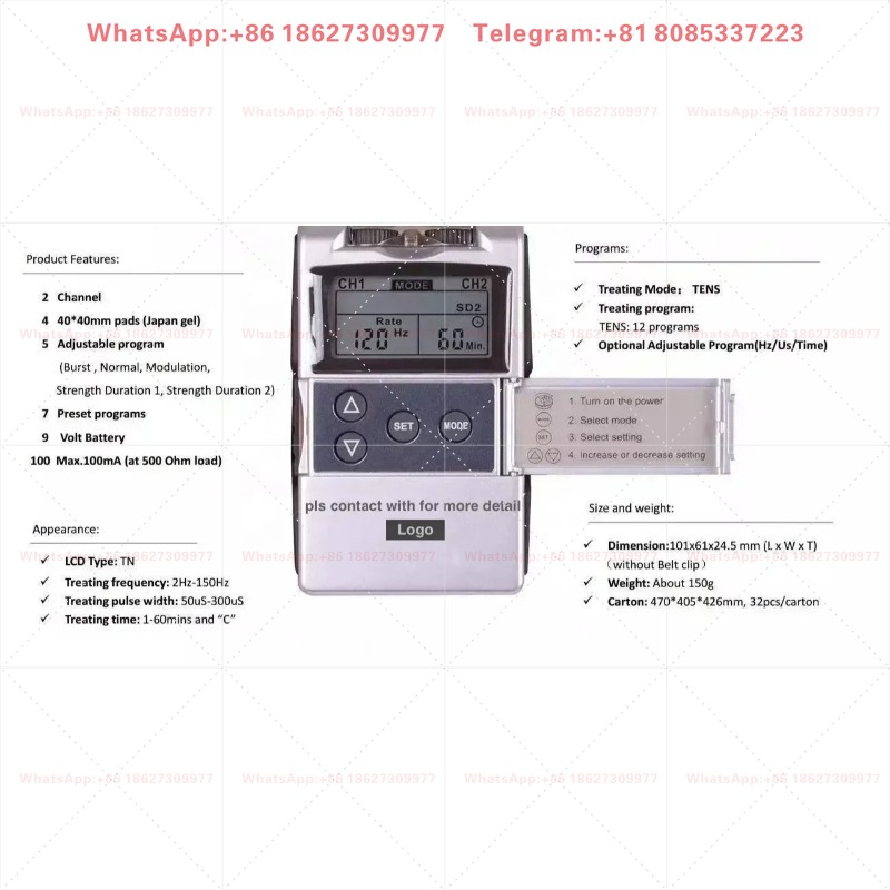 7000 4-Channel 15 Modes Pain R - огляд і ціна Tens Pain Relief Unit