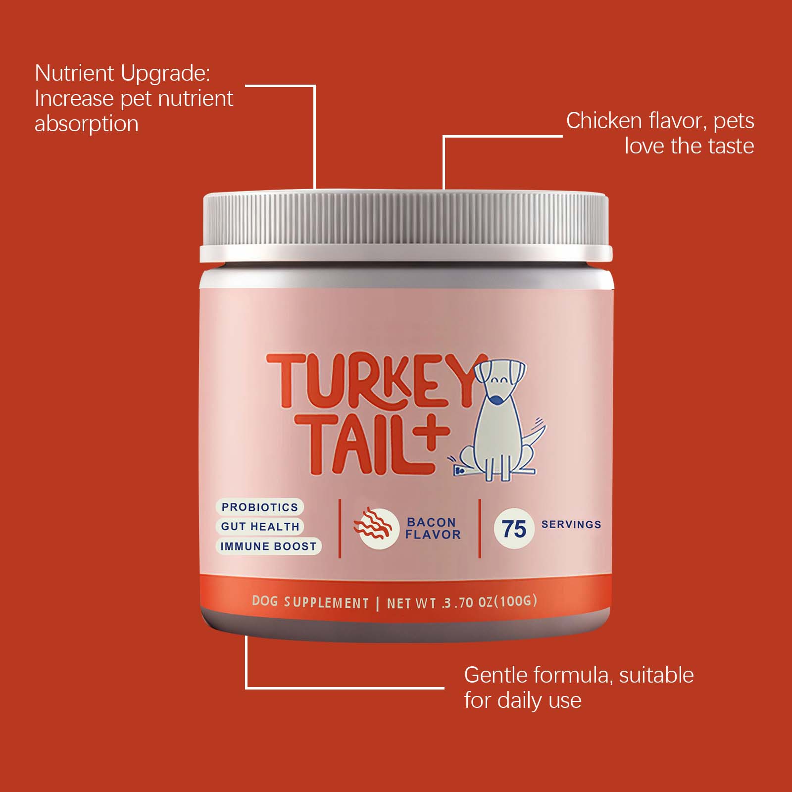 Canine Probiotic Powder Intest - огляд і ціна Health Wellness Vitality